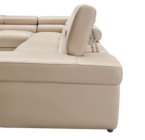 Contemporary Corner Sectional L Shape Sofa Dallas Texas Esf 2119 Cream