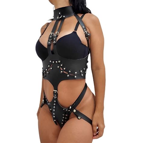 Harness Dominadora Em Couro Fetiche