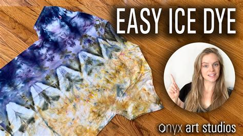 How To Ice Dye A Shirt Zig Zag Pattern Onyx Art Studios YouTube