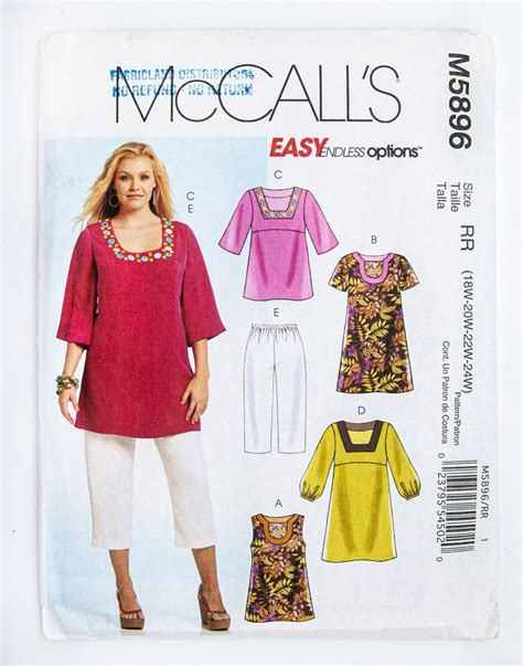 Mccall S Sewing Pattern Misses Dress Top Capri Pants Easy To