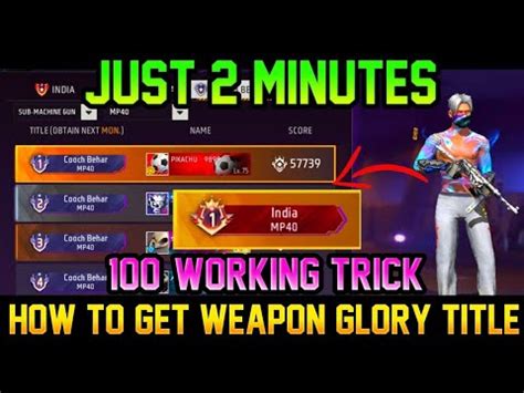 How To Push Weapon Glory In Free Fire Lweapon Glory Kaise Milega