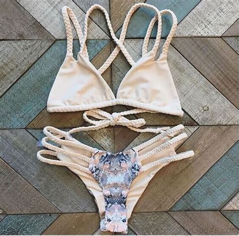 Trenzas tejidas Serpentine Sexy Bikini Set traje de baño Beach trajes