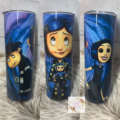 Tumblr Cup Coraline Doll Cricut Custom Tumblers Pint Glass Cups