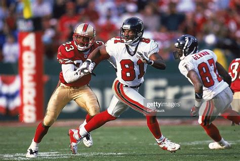 Terance Mathis Of The Atlanta Falcons Runs To Catch The Ball As News