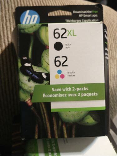 Hp 62xl 62 Black High Yield And Tri Color Combo Pack Cartriges Exp Jul 2024 Ebay