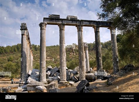 Ruins Of Zeus Temple Euromos Ancient City Mugla Turkey Stock Photo Alamy