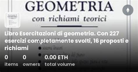 Libro Esercitazioni Di Geometria Con Esercizi Completamente Svolti