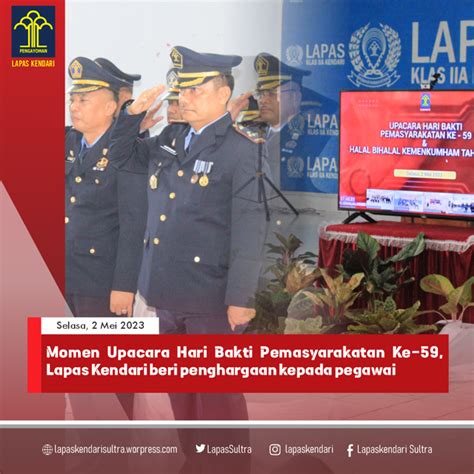 Hari Bakti Pemasyarakatan Ke Lapas Kendari Beri Penghargaan Kepada