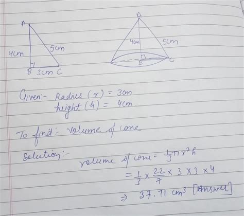 A Right Triangle With Sides Cm Cm And Cm Is Rotated The Side Of