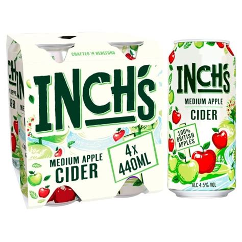 Inchs Medium Apple Cider 4 X 440ml Tesco Groceries