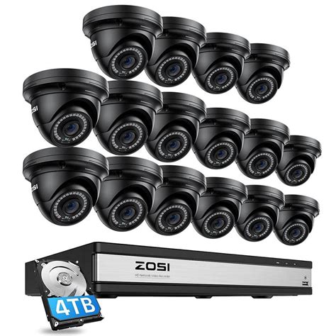 Zosi K Uhd Channel Tb Poe Nvr Security Camera System With Wired