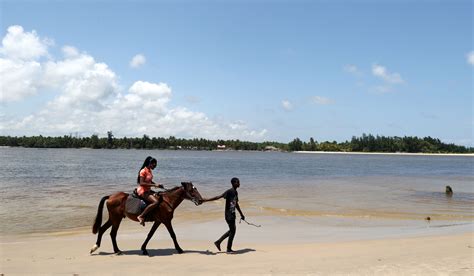 Tourists visit gorgeous tropical beaches of Ivory Coast