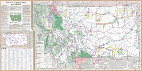 Large Detailed Tourist Map Of Montana With Cities And Towns - Printable ...