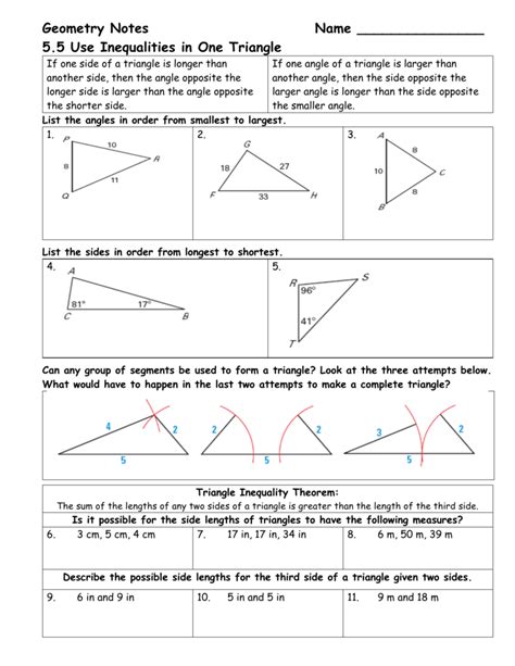 Triangle Inequality Worksheet — db-excel.com