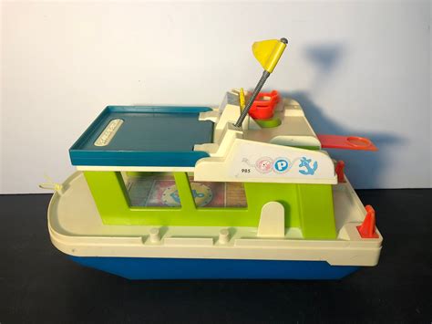 70s Fisher Price Boat 985 1972 Little People Set Near Complete Set Etsy