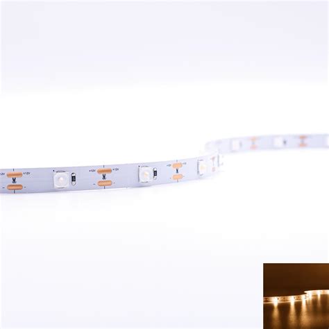 12 Volt LED Streifen Warmweiss Mit Linse 5 Meter 18W M 28LED M 10mm