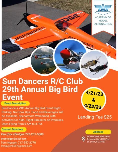 2023 Big Bird Event is April 21 and 22 – Sundancers R/C Club