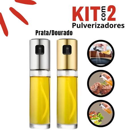 Kit 2 Spray Borrifador Azeite Vinagre Em Vidro 100ml Shopee Brasil