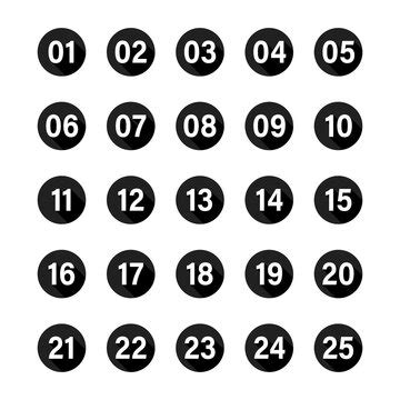 Circled Numbers Clipart Fonts