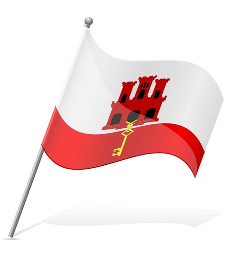 Flag Of Gibraltar Vector Illustration 510061 Vector Art At Vecteezy