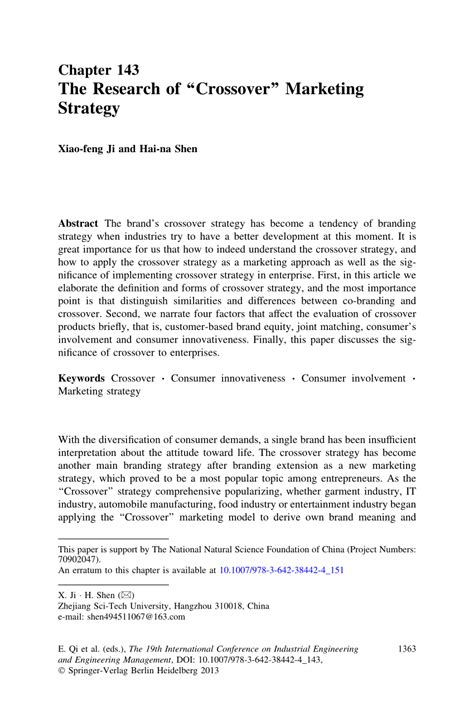 research  crossover marketing strategy