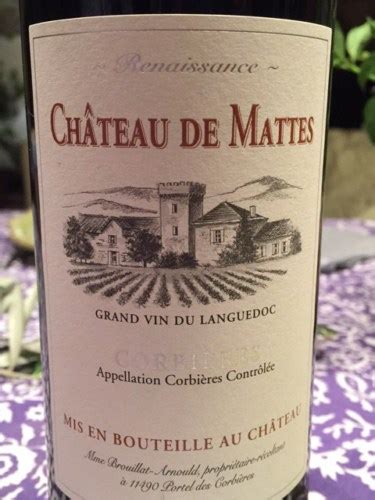 Ch Teau De Mattes Sabran Corbi Res Vivino Us