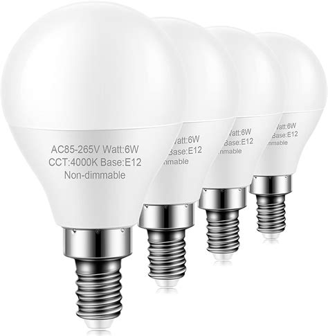 Pack E Ceiling Fan Light Bulbs W Equivalent Natural Daylight