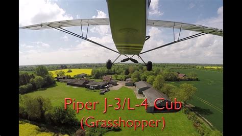 Piper J 3 L 4 Cub Grasshopper In Flight Youtube