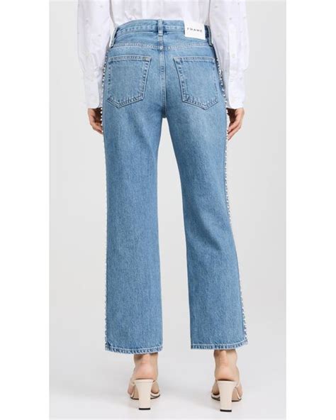 Frame Pearl Atelier Le Jane Crop Jeans In Blue Lyst