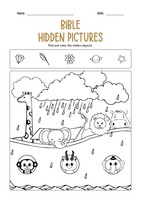 16 bible hidden pictures worksheets – Artofit