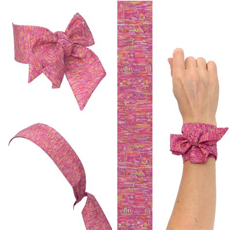 Foulard Bandeau Liberty Fuchsia Polina Couture