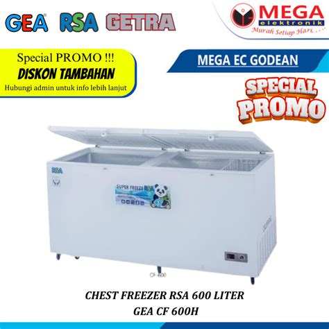 Jual Chest Freezer Rsa Cf H Kapasitas Liter Kotak Pembeku Daging