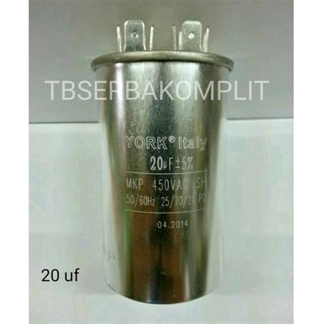 Jual Kapasitor 20 MFD 450V AC Motor Starting Capacitor Alumunium