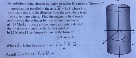 Solved An Infinitely Long Circular Cylinder Of Radius R Chegg