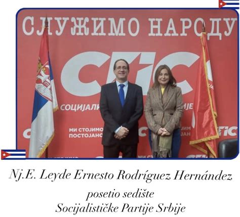 Visitó el Embajador de Cuba la sede del Partido Socialista de Serbia