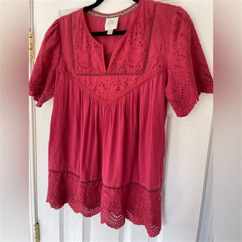 Knox Rose Tops Euc Womens Knox Rose Eyelet Boho Cottage Core Style