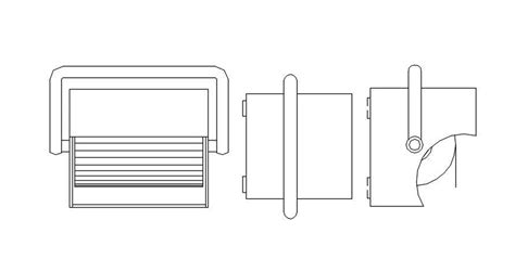 Toilet paper holder cad block in AutoCAD, dwg file. - Cadbull