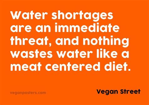 water shortages    threat vegan posters