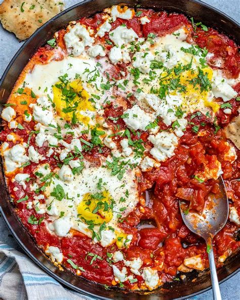 Easy Shakshuka Recipe With Feta Healthy Fitness Meals