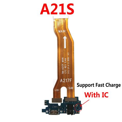 For Samsung A21S A217F USB Charging Dock Port Board With IC Connector