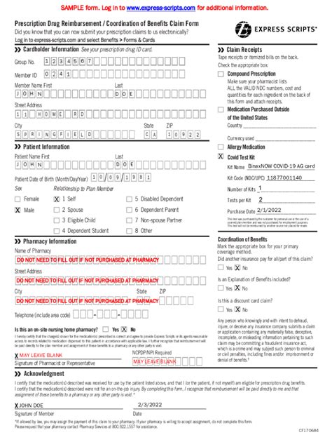 Fillable Online Express Consumersiteonline Prescription Reimbursement Claim Form