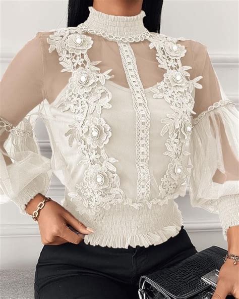 Pin By Elisabelito On Dama White Fashion Tops Fashion Fashion Tops