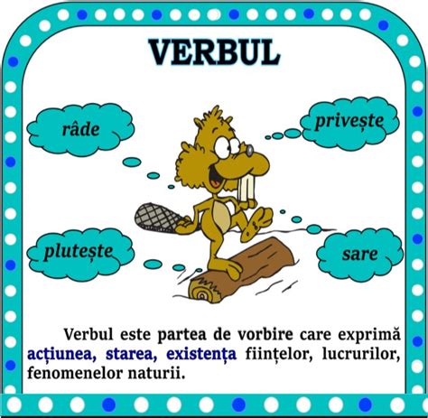 Verbul. Șotron cu verbe și alte idei, materiale pentru verb