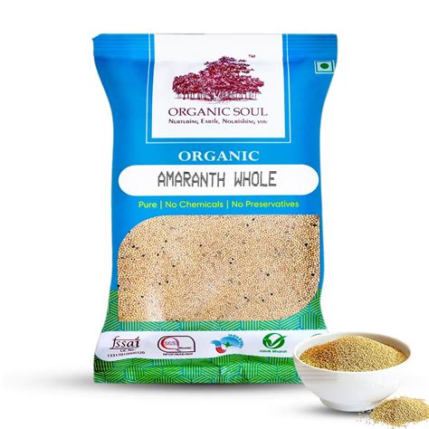 Organic Soul Organic Amaranth Grain Seeds Whole 450 Gm Ramdana