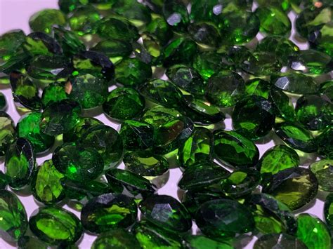 Faceted Chrome Diopside