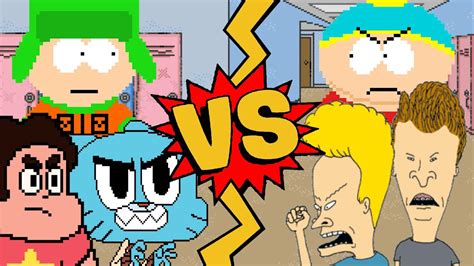 M U G E N Battles Steven Universe Gumball Kyle Broflovski Vs Butt Head Beavis Eric Cartman