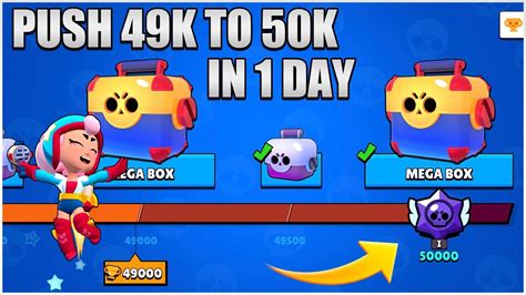 Push 49k To 50k In 1 Day Brawl Stars Greek Live Nomercy Youtube