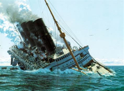 El Hundimiento Del Lusitania 1915 Barcos Naufragio Y Hundimiento Del