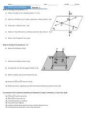 1 Points Lines And Planes Exercises Pdf Name Points Lines And