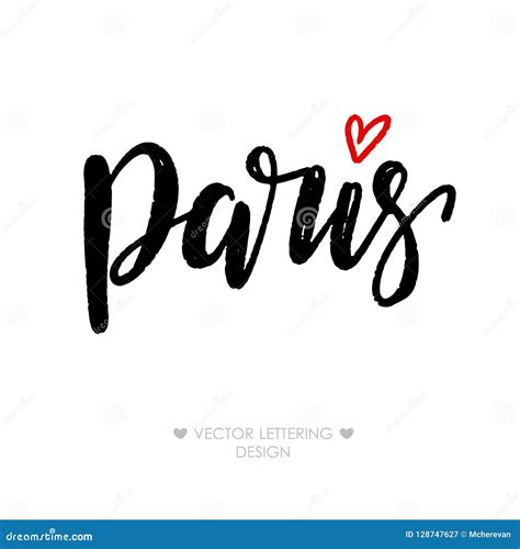 Paris Vector Typographic Illustration Of French Word Stock Illustration